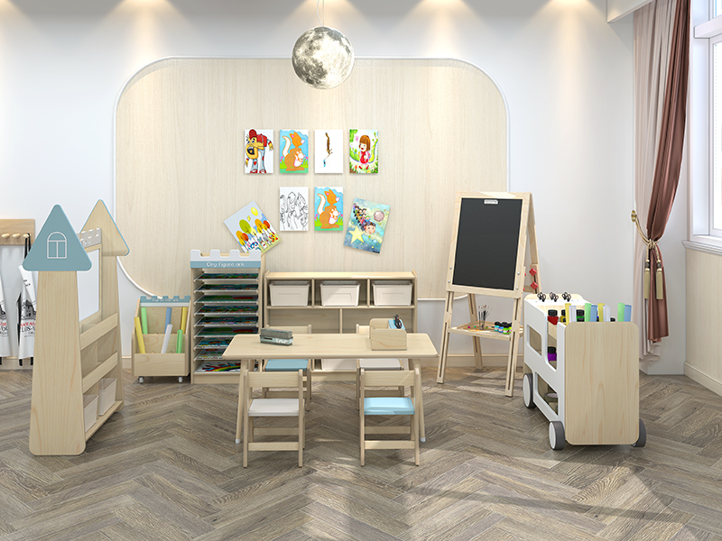 幼儿园家具整体规划设计案例枫木纹美术区角.jpg